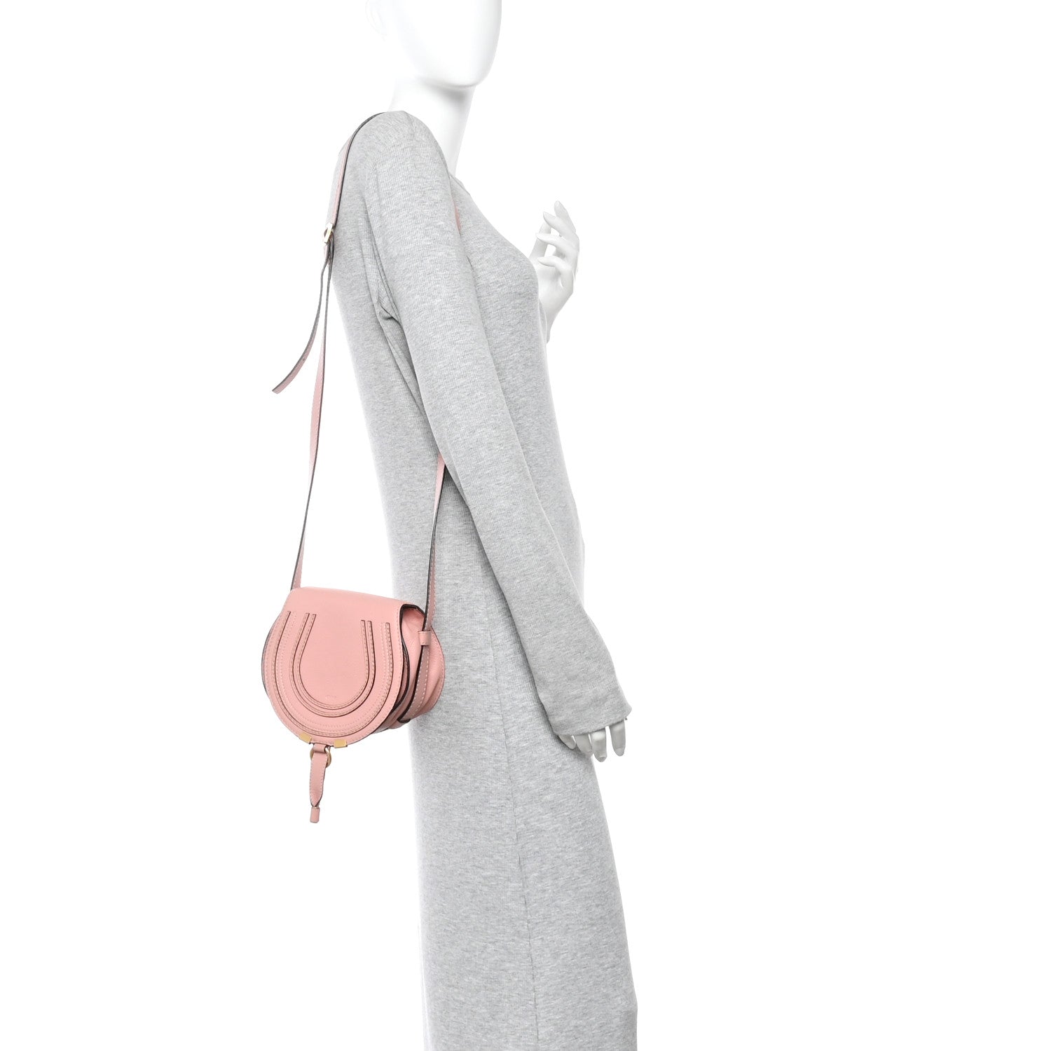 Chloe Calfskin Small Marcie Round Crossbody Bag Anemone 2 of 12