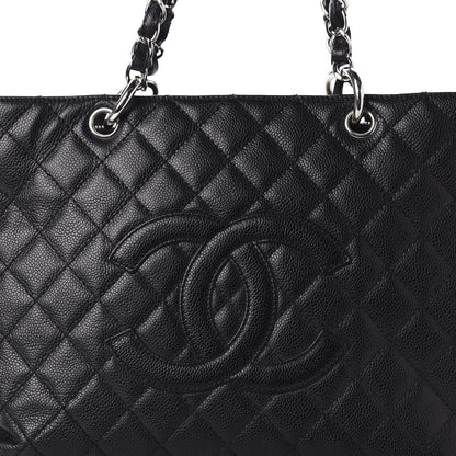 Chanel Caviar Quilted Grand Shopping Tote GST Black 10 of 13