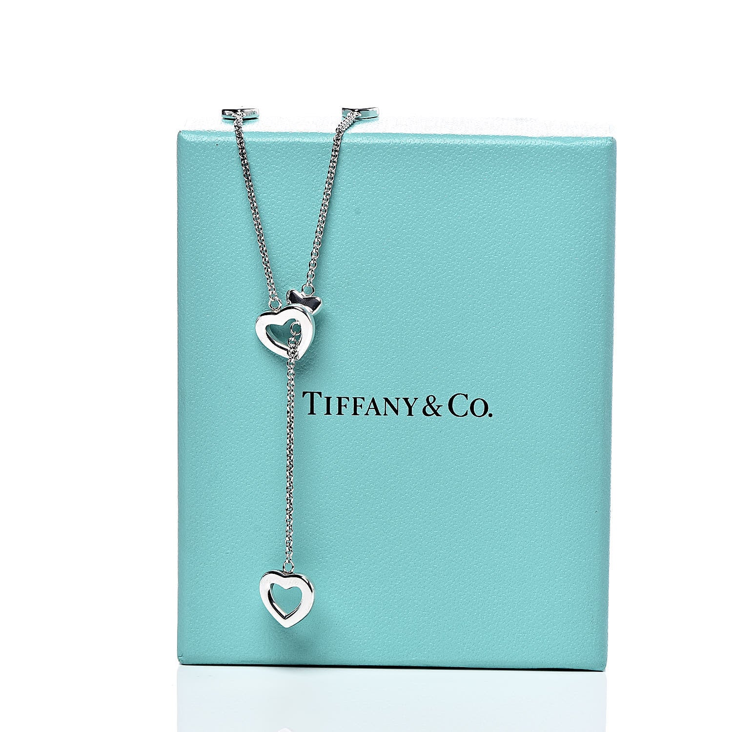 Tiffany Sterling Silver Heart Lariat Necklace 6 of 6