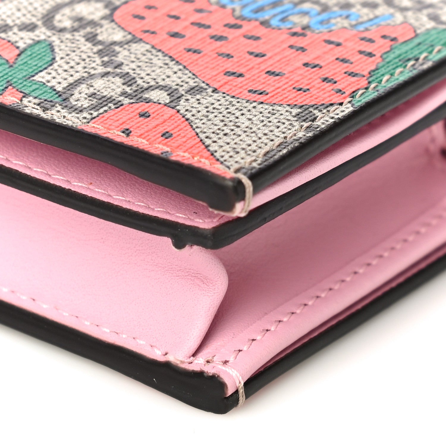 Gucci GG Supreme Monogram Strawberry Card Case 8 of 13