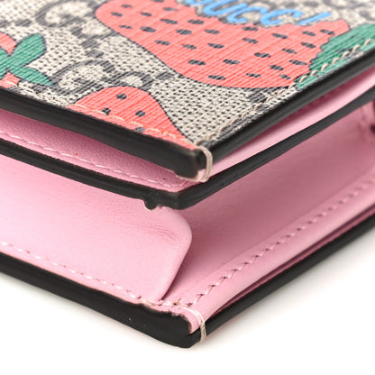 Gucci GG Supreme Monogram Strawberry Card Case 8 of 13