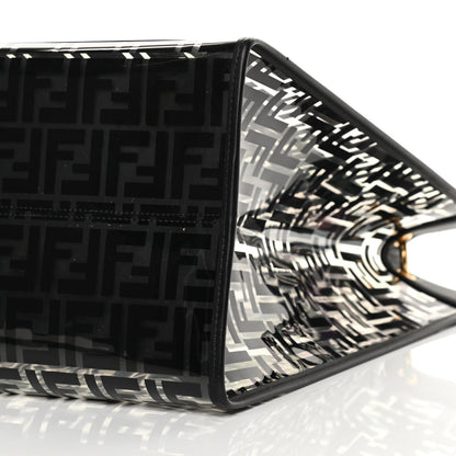 Fendi TPU FF Vitello Century Plexiglass Large Runaway Shopper Tote Black 11 of 14