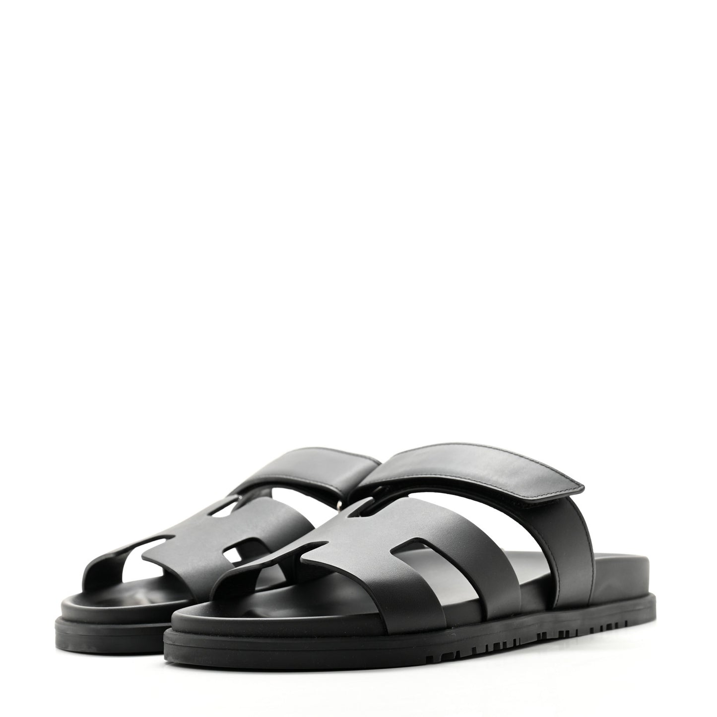 Calfskin Womens Chypre Sandals 38.5 Black