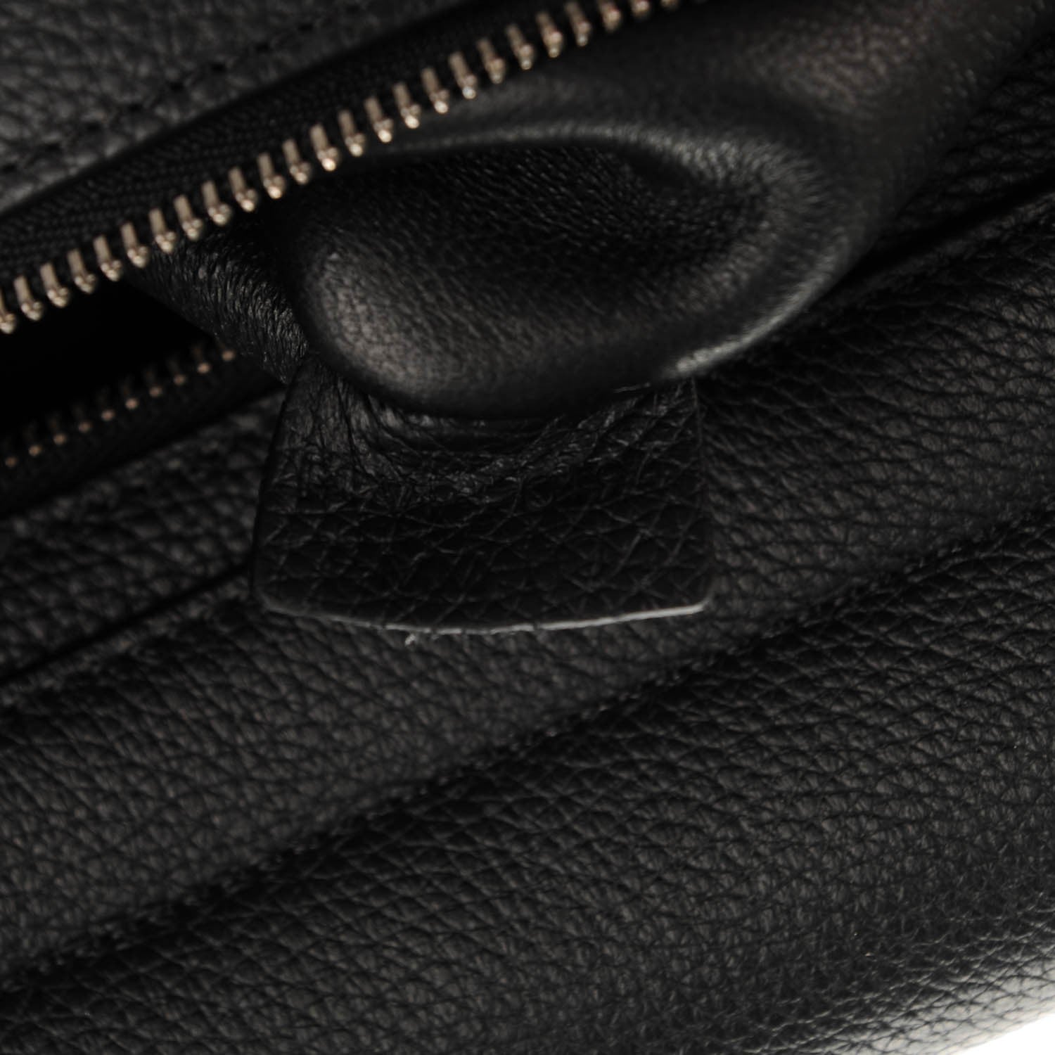 Celine Drummed Calfskin Suede Medium Trapeze Black 7 of 7