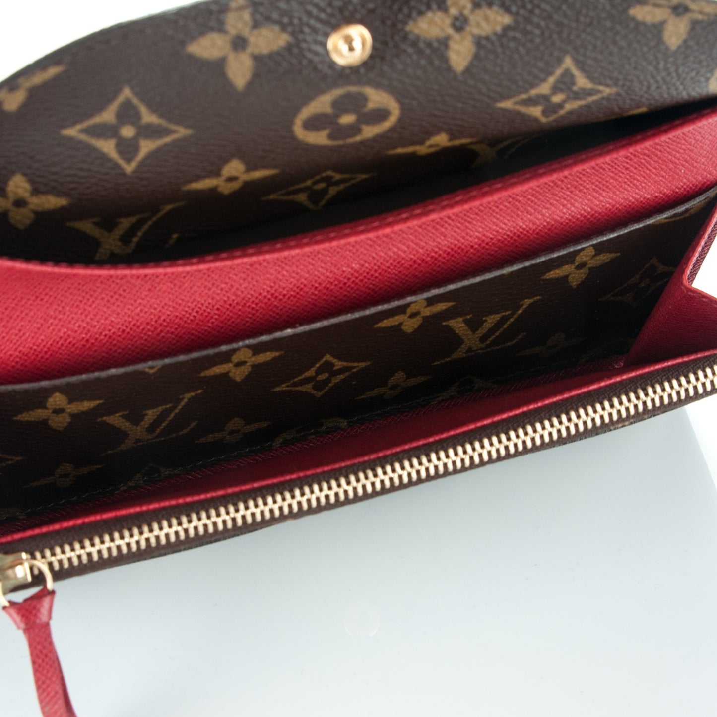 Monogram Emilie Wallet Red