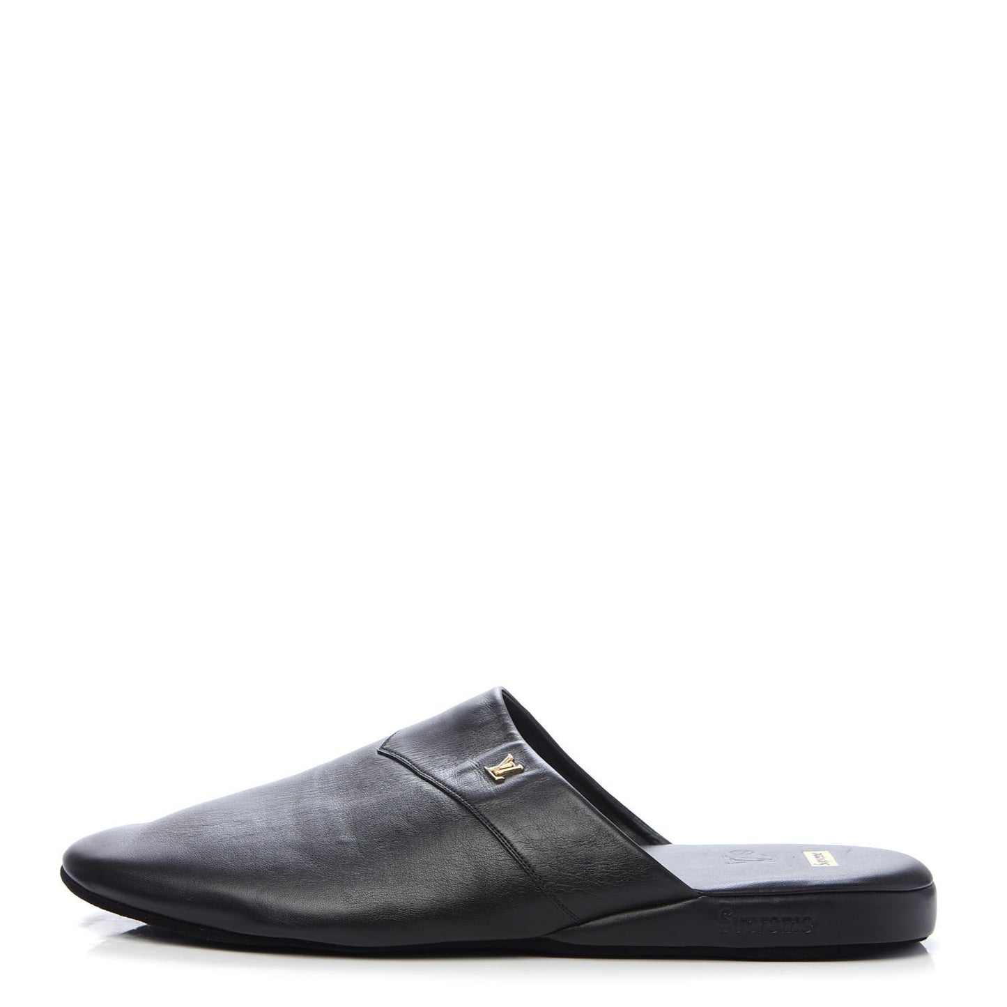 X SUPREME Lambskin Mens Hugh Slippers 8 Black