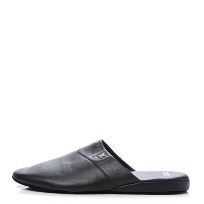 Louis Vuitton X SUPREME Lambskin Mens Hugh Slippers 8 Black 1 of 12