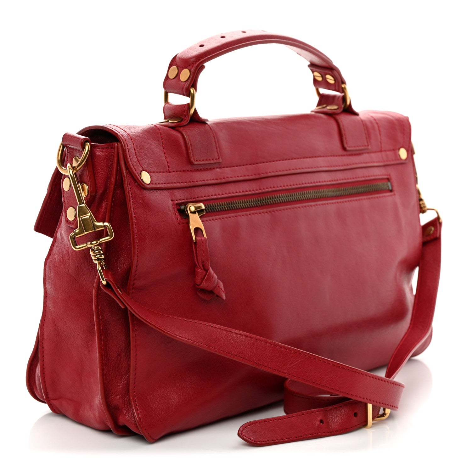 Proenza Schouler Lambskin Medium PS1 Satchel Raspberry 3 of 12