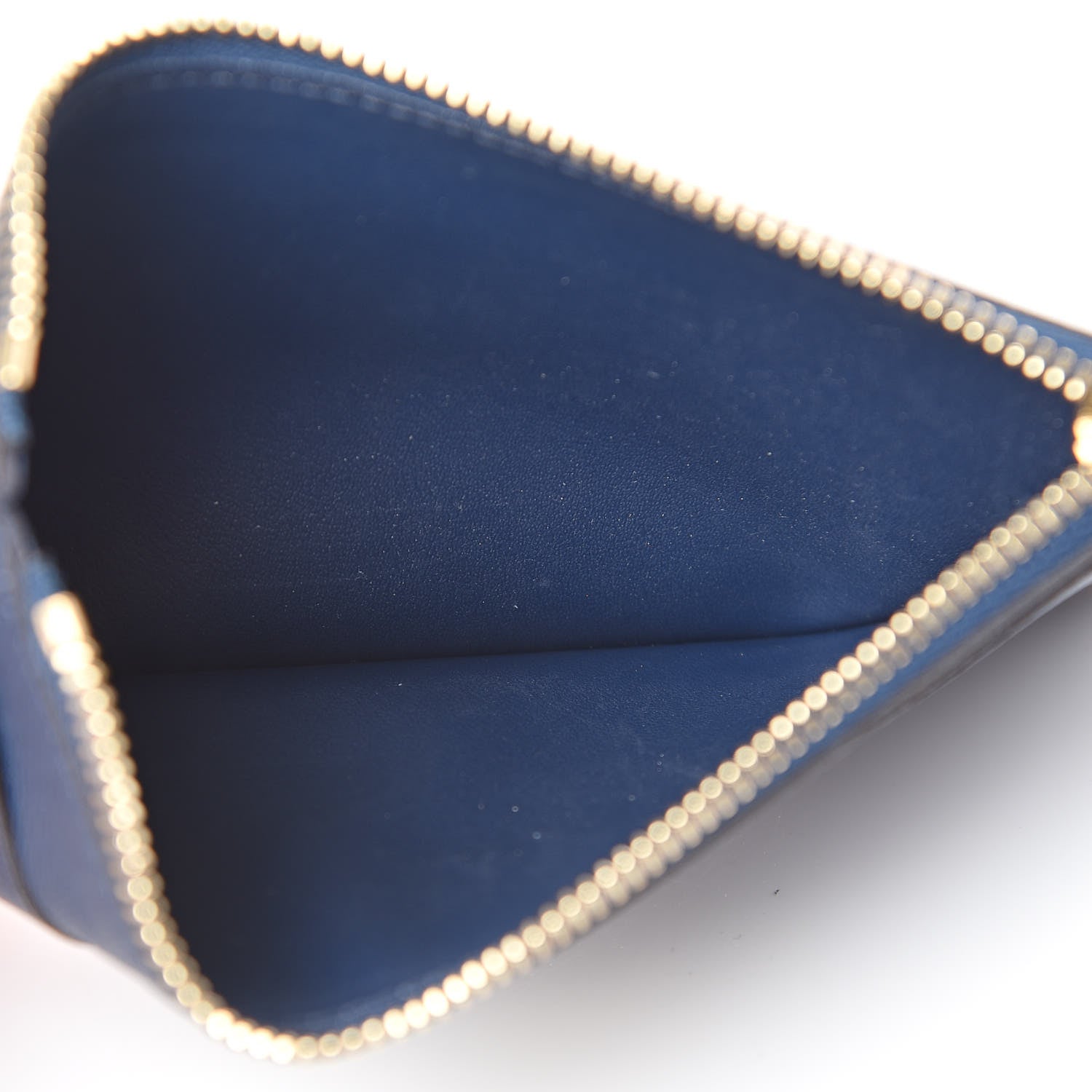 Louis Vuitton Calfskin Jeanne Wallet Zippered Insert Dark Blue 5 of 6