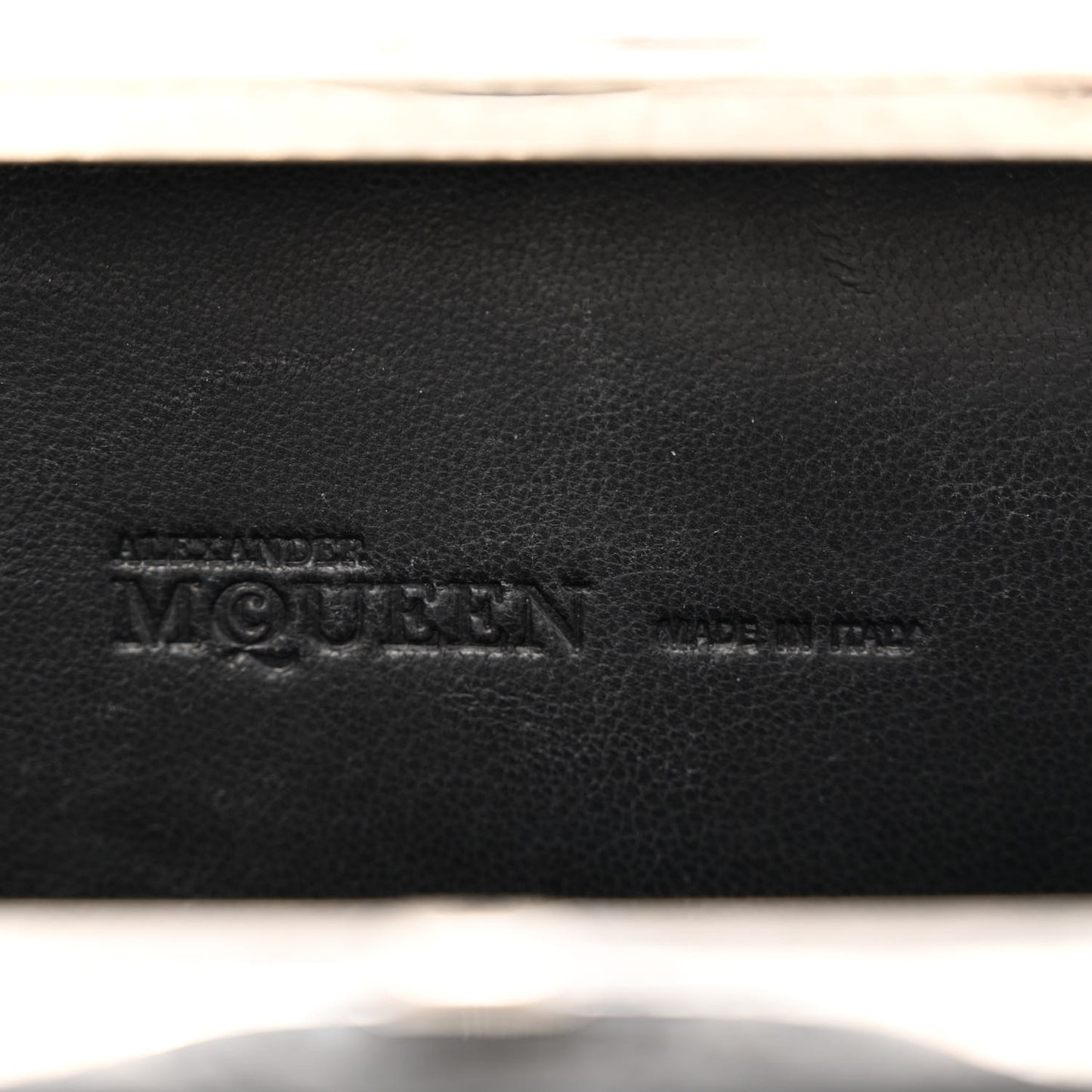 Nappa Triangle Studded Knucklebox Clutch Black