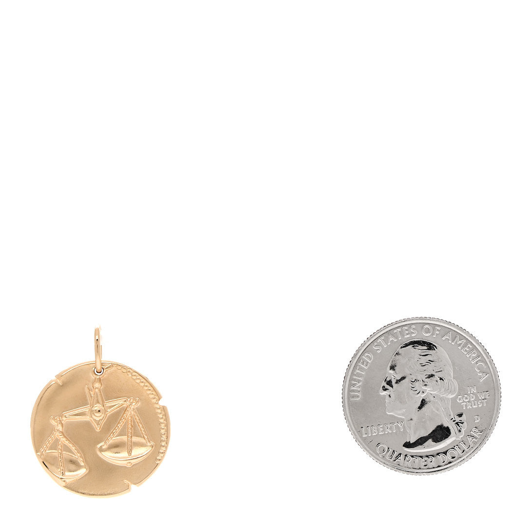 Van Cleef & Arpels 18K Yellow Gold Zodiac Libra Pendant 2 of 4