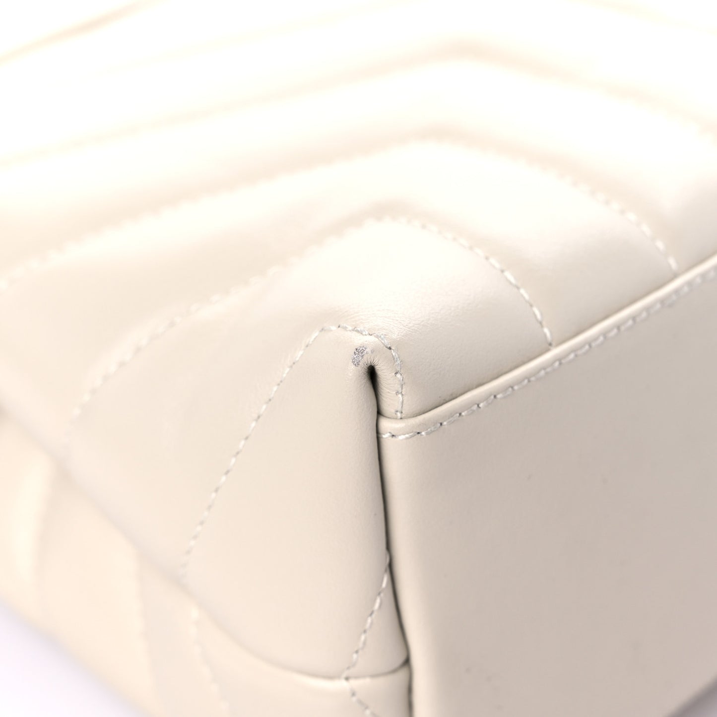 Calfskin Y Quilted Monogram Small Loulou Chain Satchel Ivory