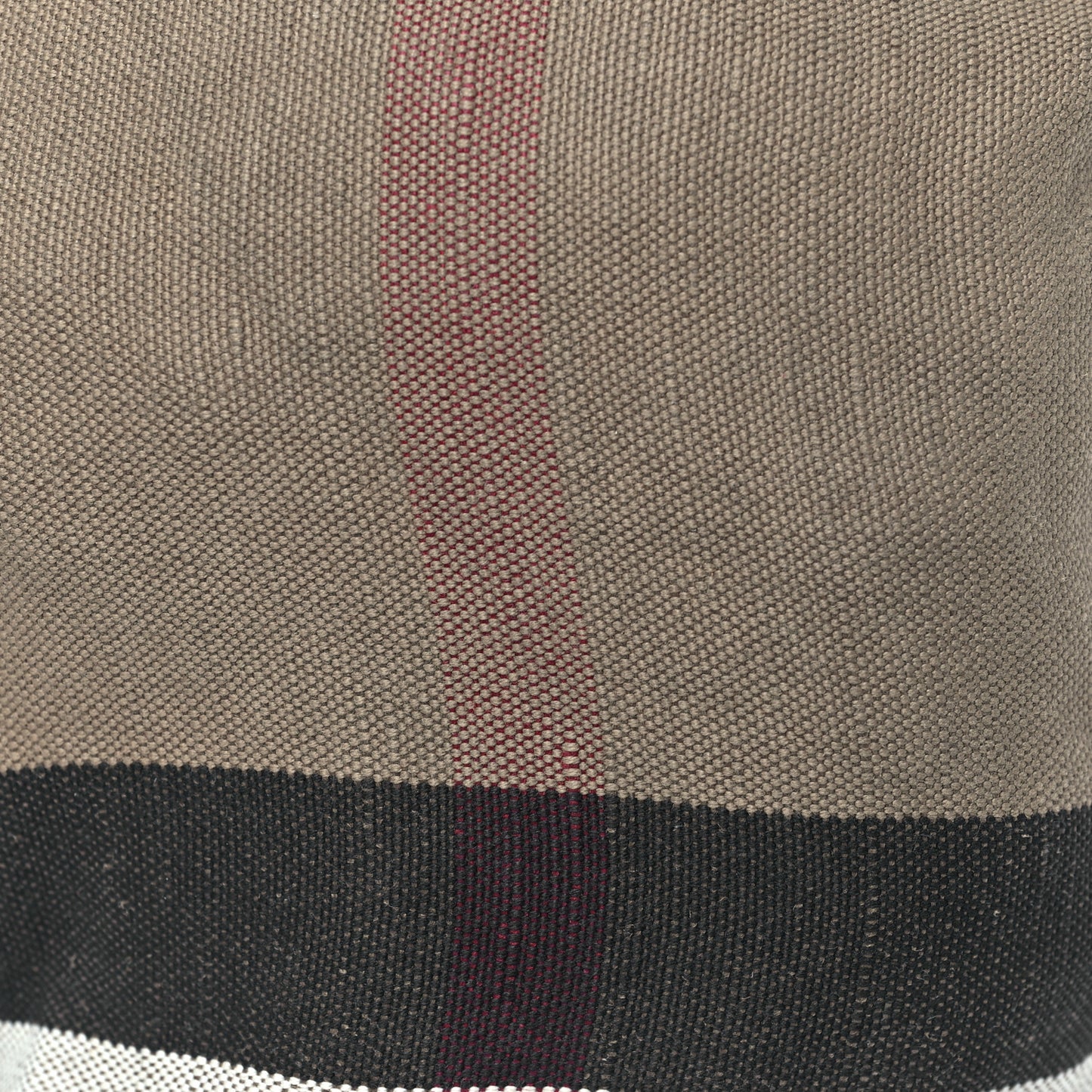 Canvas Mega Check Medium Ashby Bucket Bag Brown