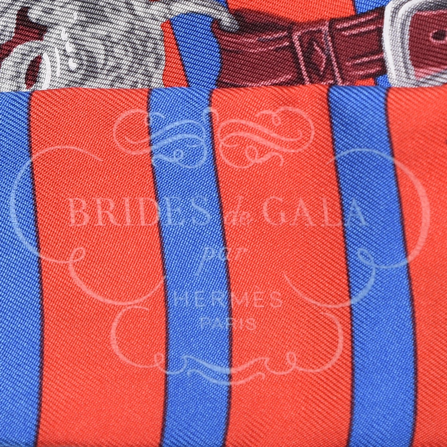 Hermes Silk Brides De Gala Bayaderes Twilly Rouge Bleu Roy Acajou 4 of 5
