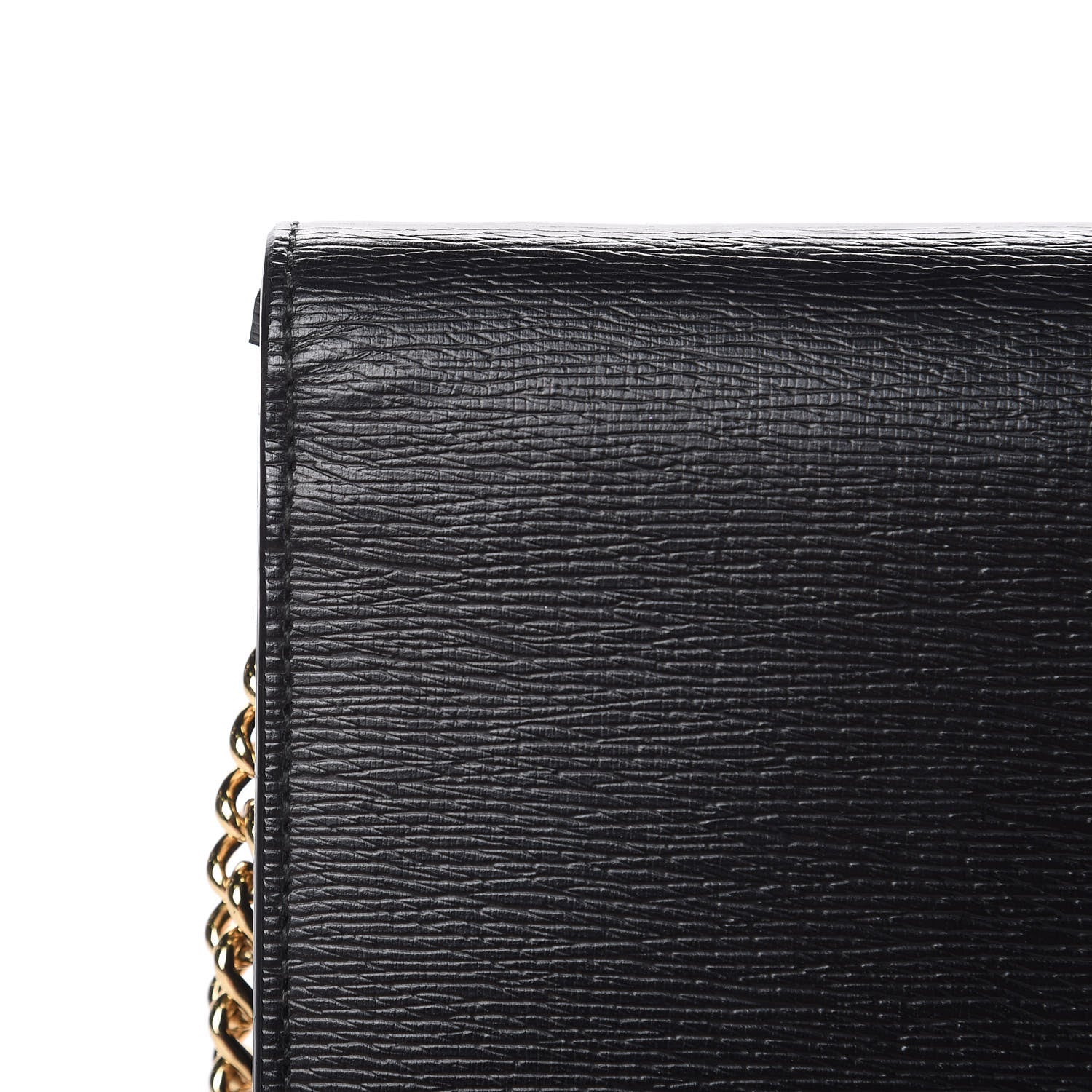 Gucci Textured Calfskin Icon Chain Wallet Black 9 of 9