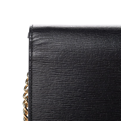 Gucci Textured Calfskin Icon Chain Wallet Black 9 of 9