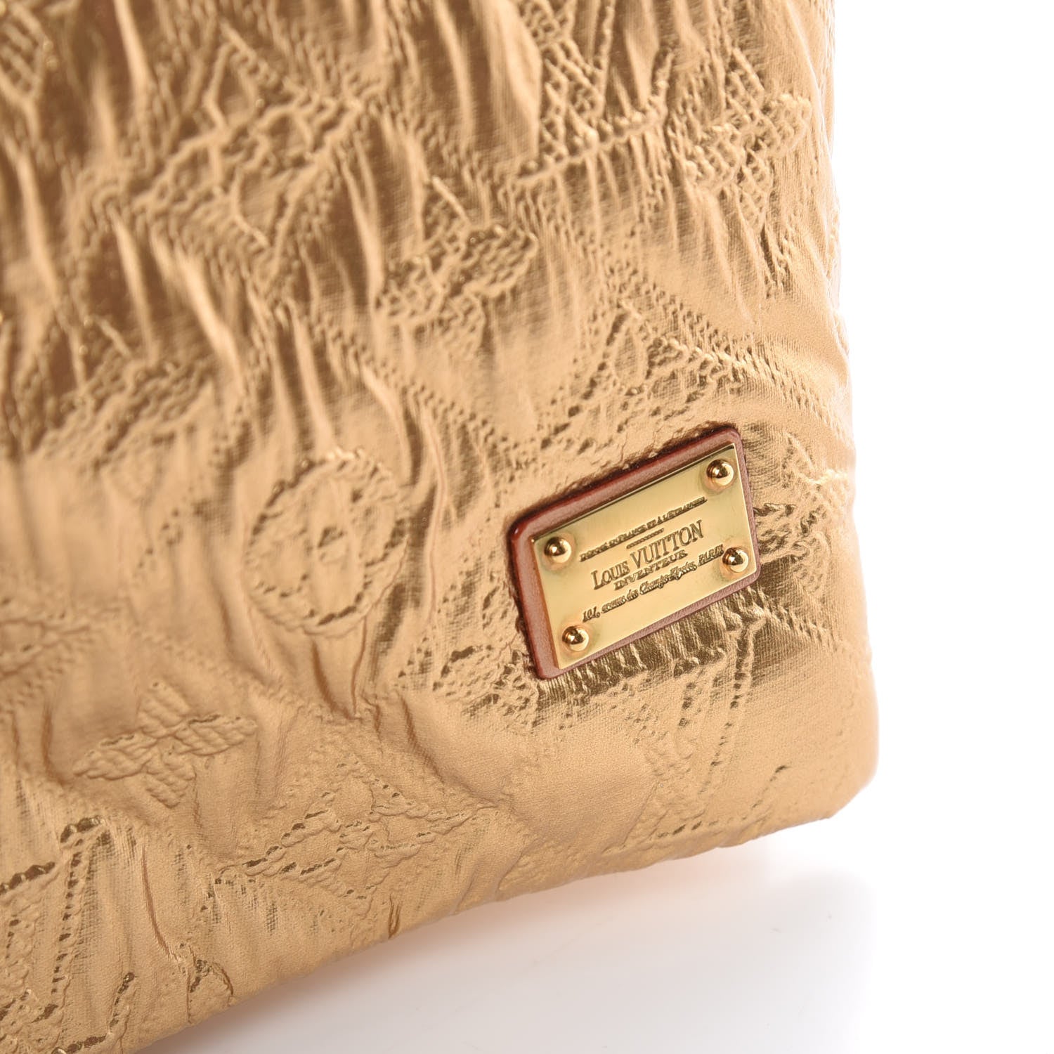 Louis Vuitton Jacquard Quilted Monogram Limelight Clutch MM Gold 9 of 9
