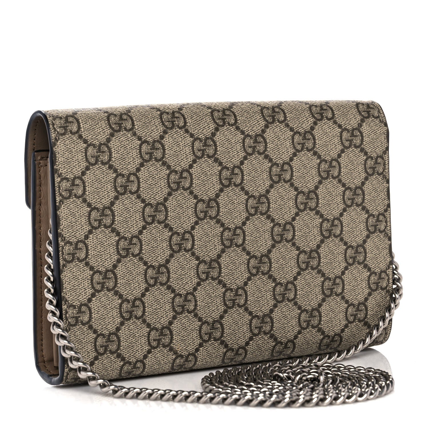 Gucci GG Supreme Monogram Mini Dionysus Chain Wallet Beige Taupe 3 of 13