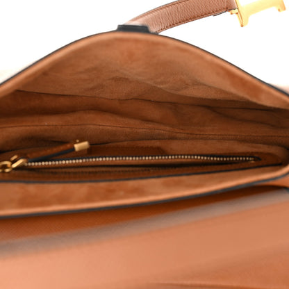 Christian Dior Grained Calfskin Saddle Bag Camello 5 of 11