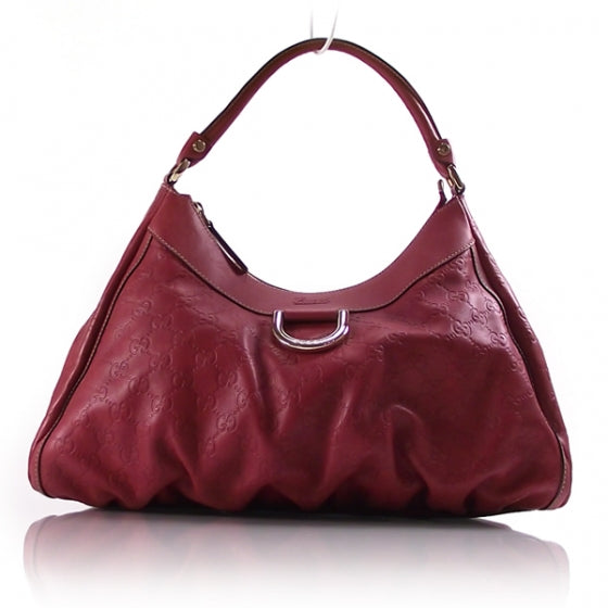 Guccissima Horsebit Hobo Red