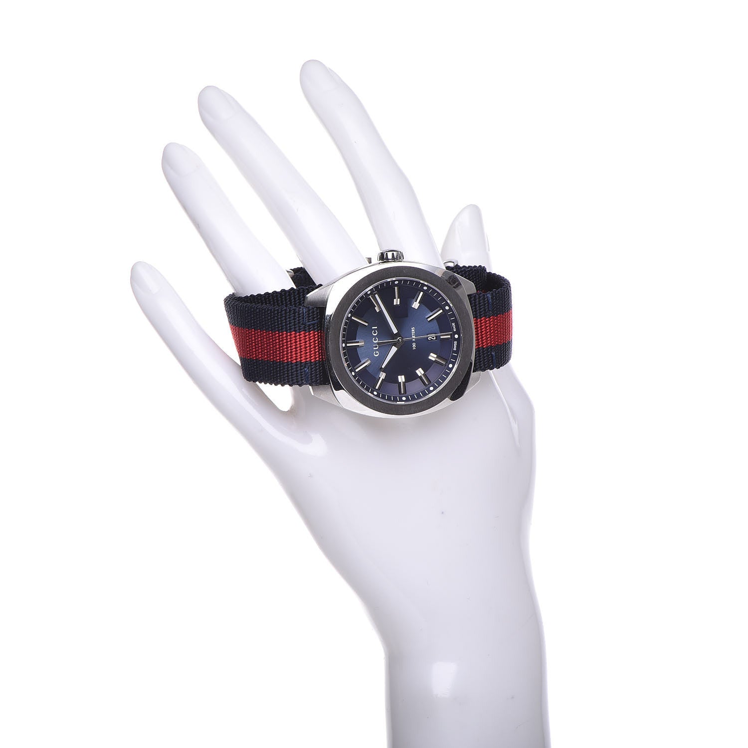 Gucci Stainless Steel Nylon 41mm GG2570 Quartz Watch Blue 2 of 5