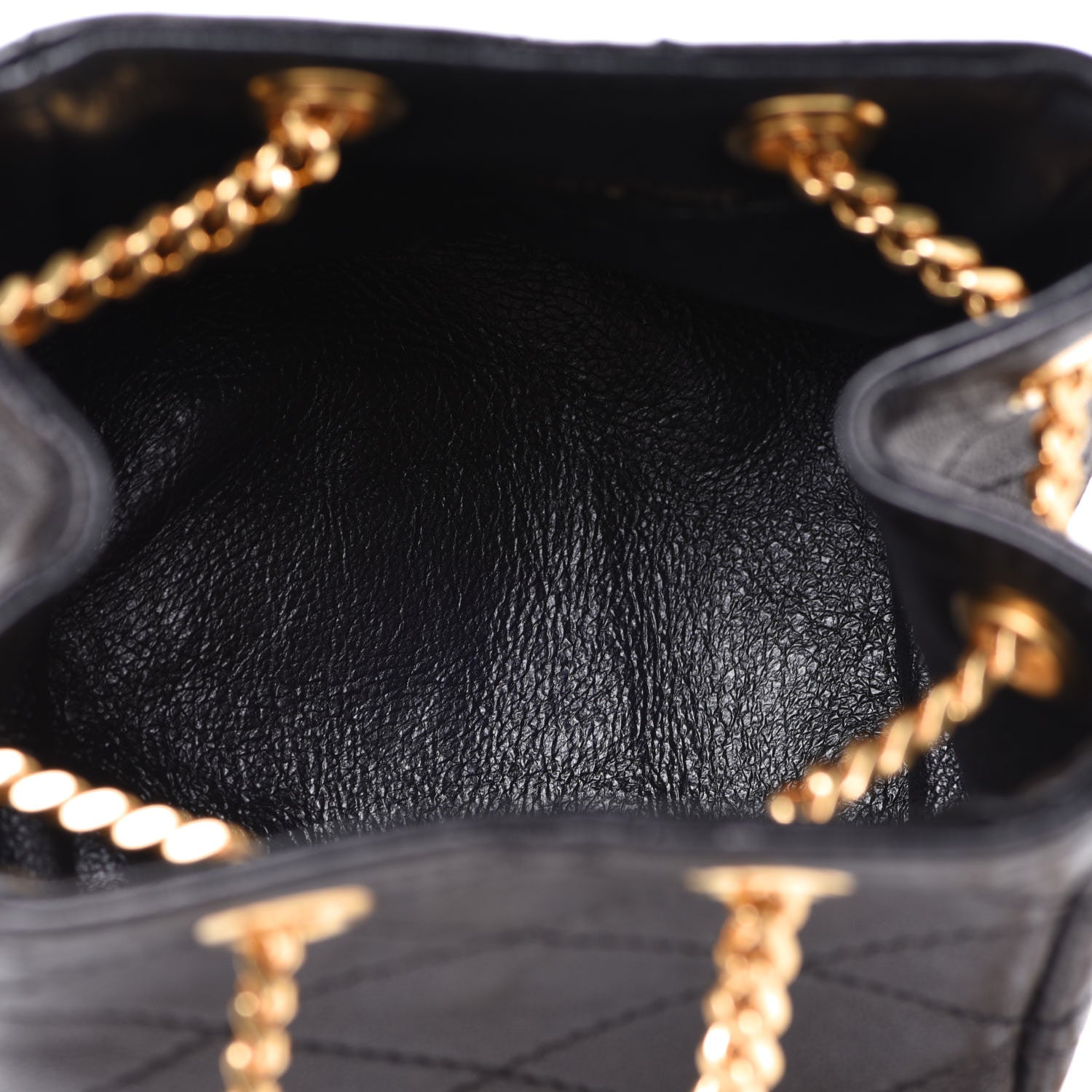 Saint Laurent Lambskin Quilted Baby Bucket Bag Black 5 of 7