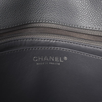 Chanel Caviar Quilted Jumbo Single Flap Grey 7 of 10