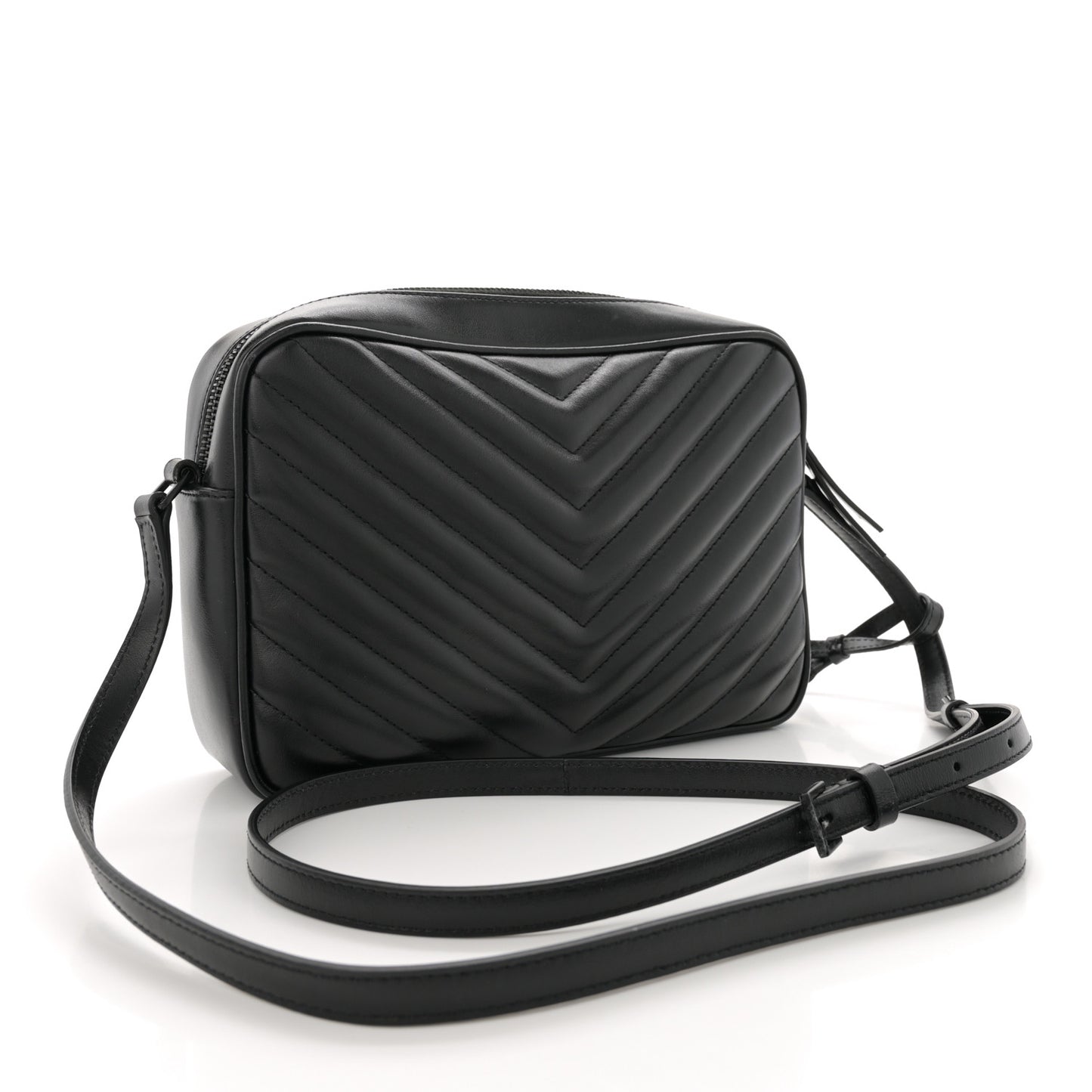 Calfskin Matelasse Monogram Monochrome Lou Camera Bag Black