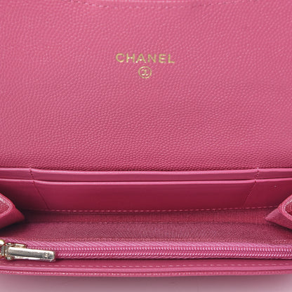 Chanel Caviar Quilted Large Flap Wallet Pink 5 of 10
