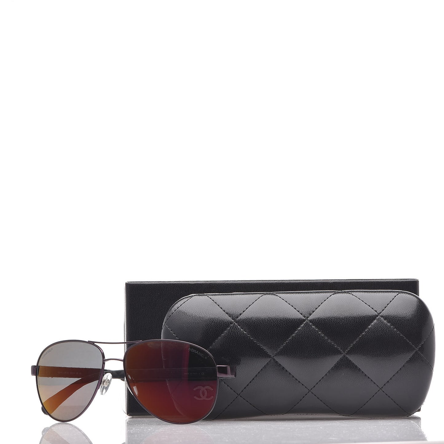 Mirrored Aviator Sunglasses 4204-Q Purple