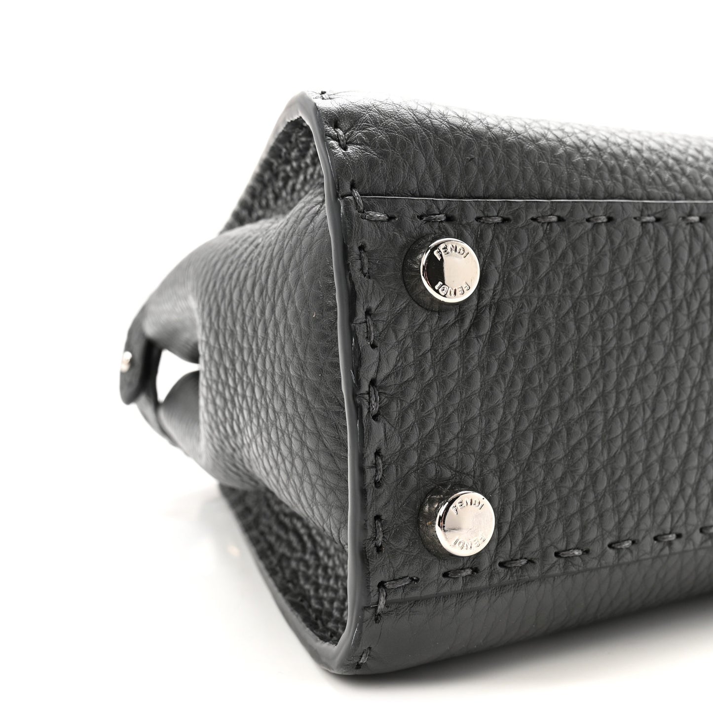 Cuoio Romano Selleria Bi-Color Mini Peekaboo Iconic Satchel Asfalto Latte