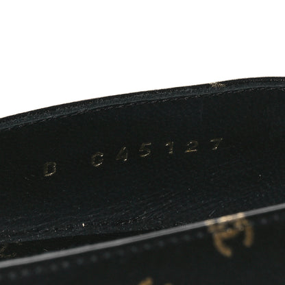 Chanel Lambskin Patent Calfskin Printed CC Cap Toe Ballerina Flats 37.5 Black Gold 8 of 9