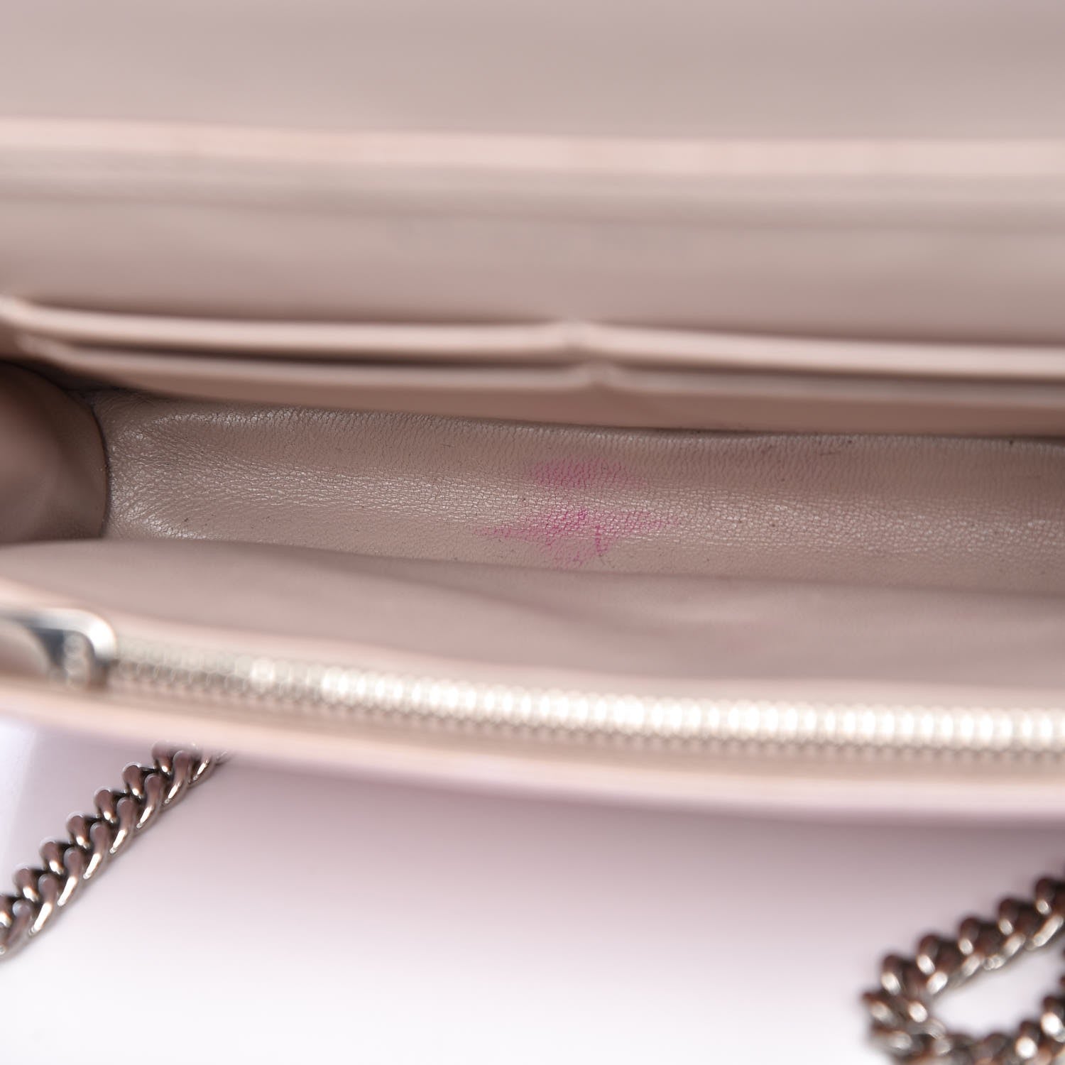 Christian Dior Grained Calfskin Diorama Wallet on Chain Pouch Rose Poudre 18 of 20