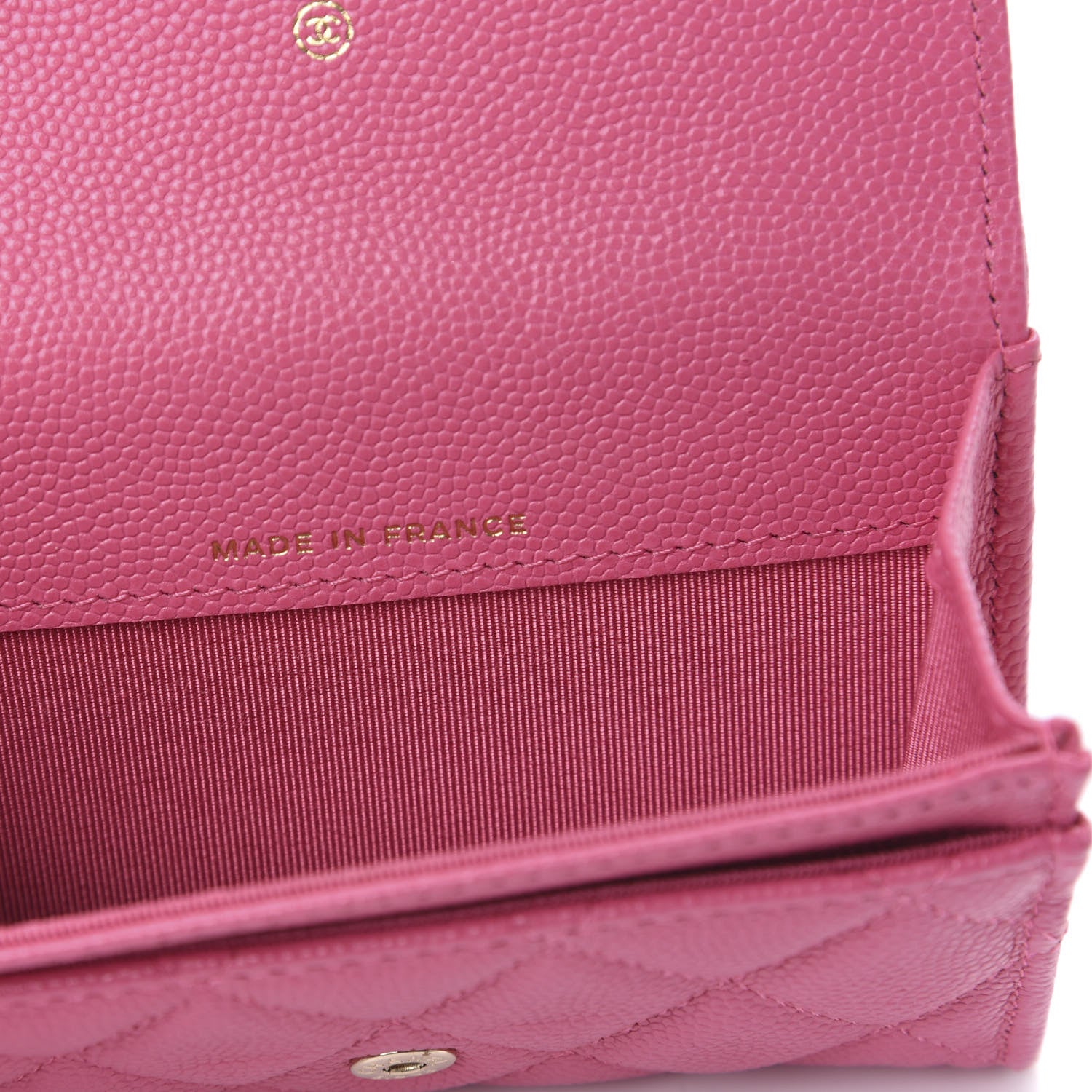 Chanel Caviar Quilted Flap Card Holder Wallet Pink 7 of 9