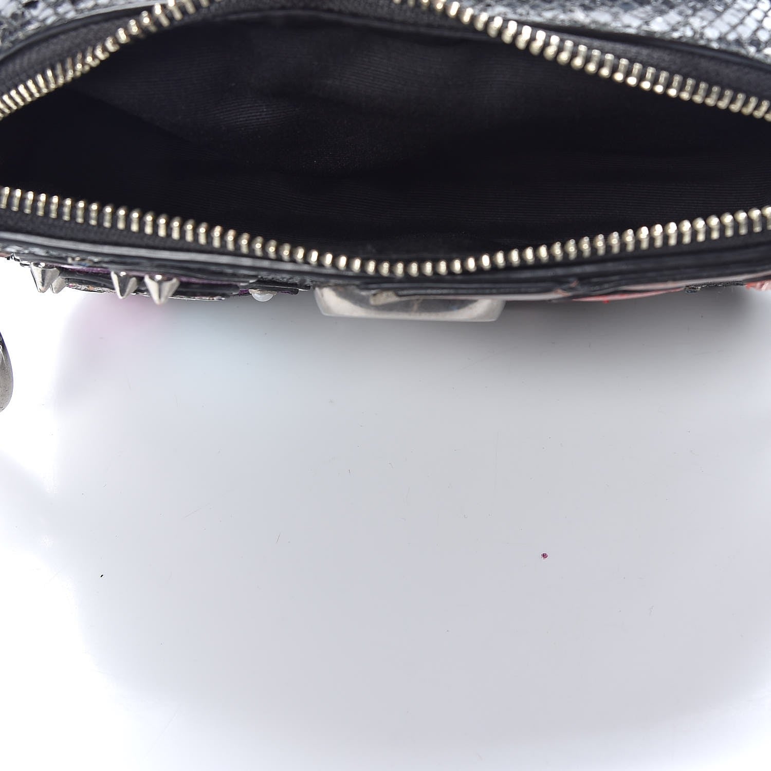 Marc Jacobs Metallic Sheepskin Python Embossed Snapshot Camera Bag Black 5 of 16