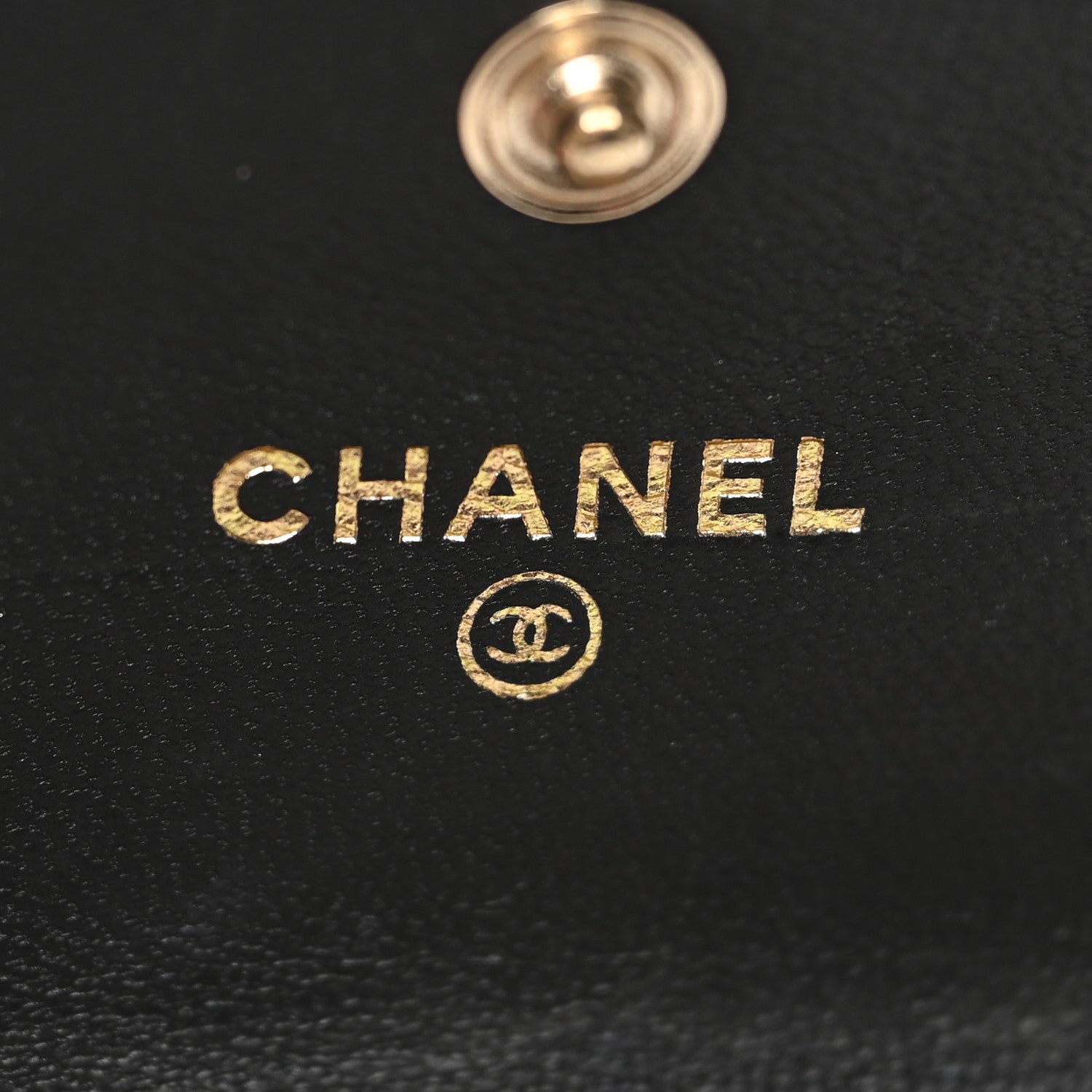 Chanel Lambskin Camellia Embossed Flap Card Holder Black 6 of 12