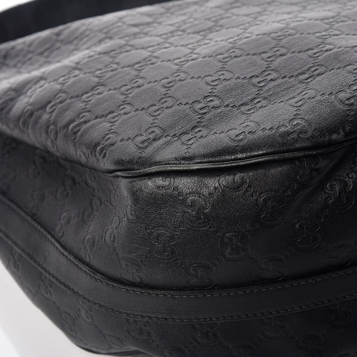 Guccissima Large GG Twins Hobo Black