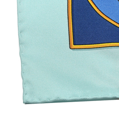 Gucci Silk Twill Monogram Fully Square Scarf Bluette 7 of 9
