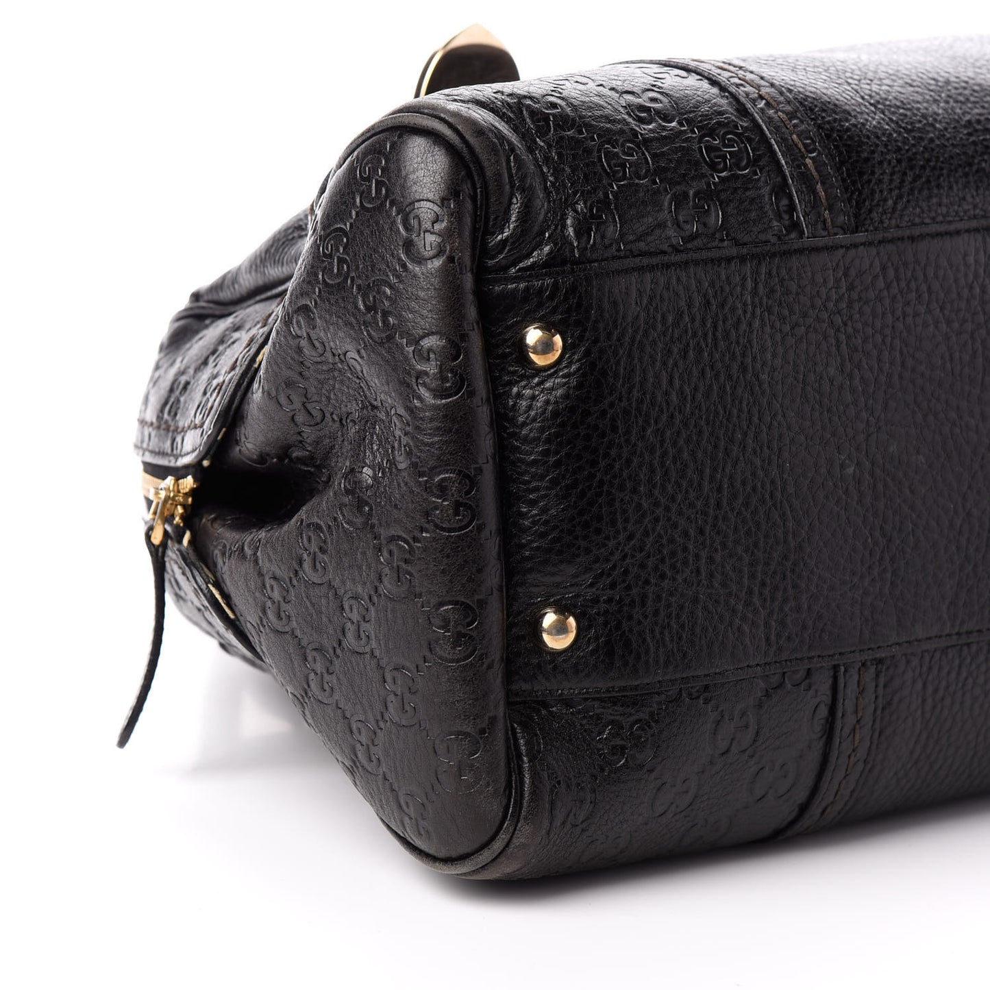 Guccissima Signoria Large Dome Bag Black
