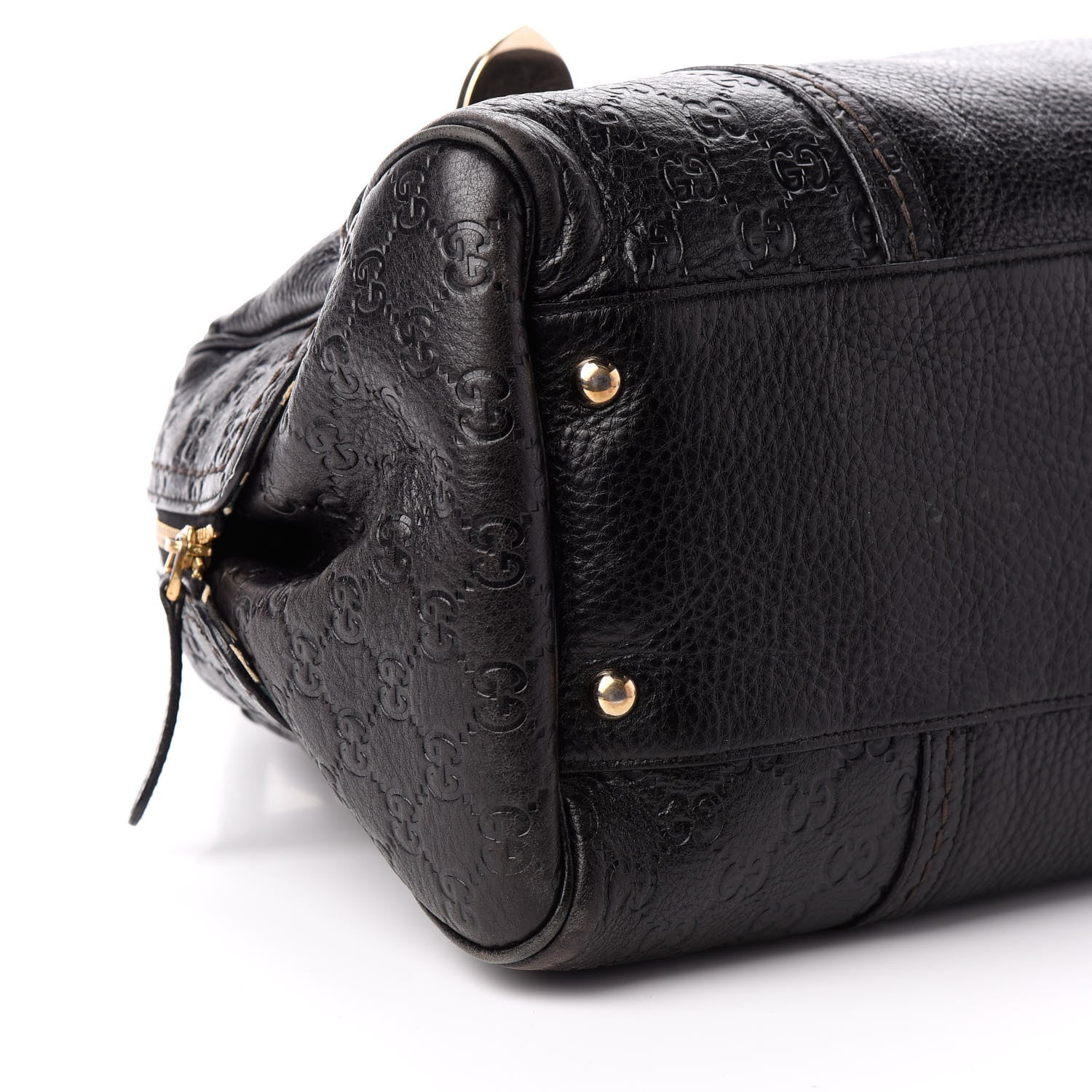 Gucci Guccissima Signoria Large Dome Bag Black 8 of 9