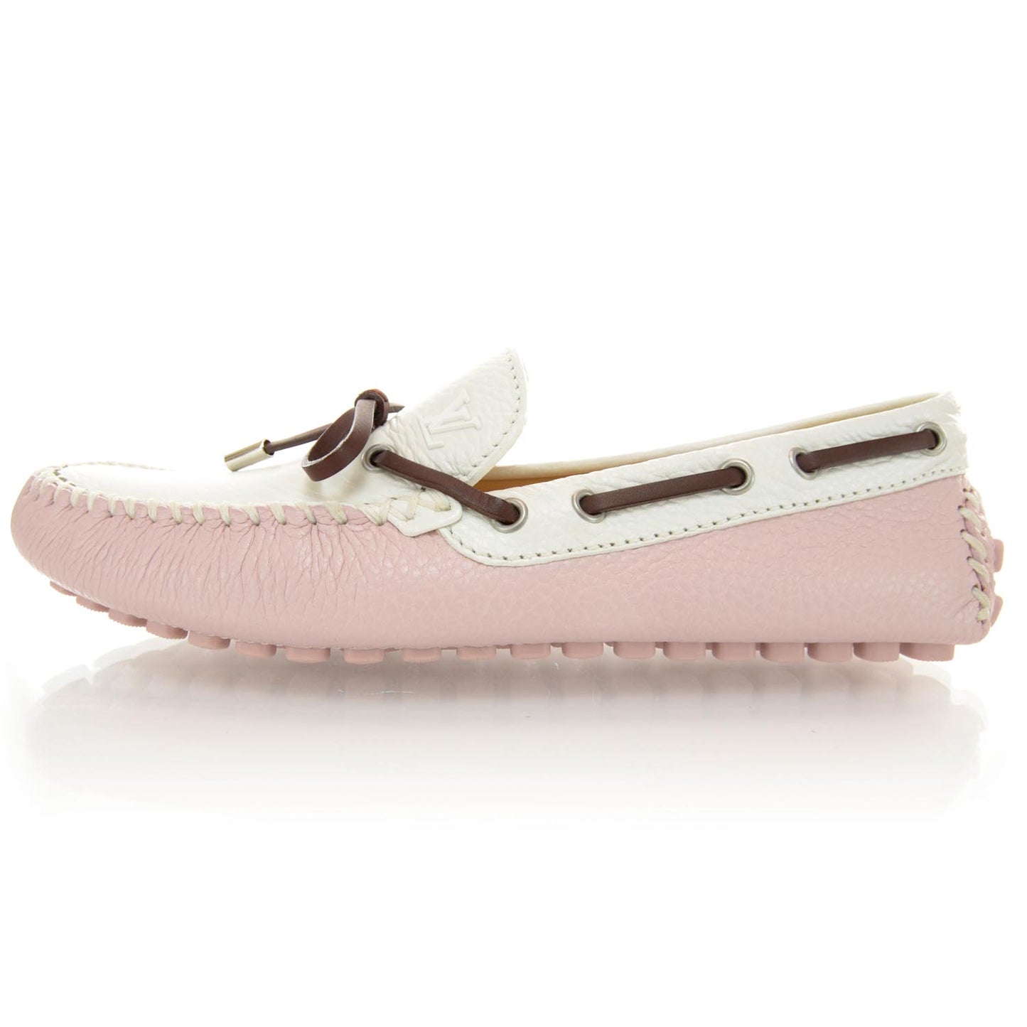 Mens Leather Mocassin Navajo Loafers White Rose Narrow 8 US