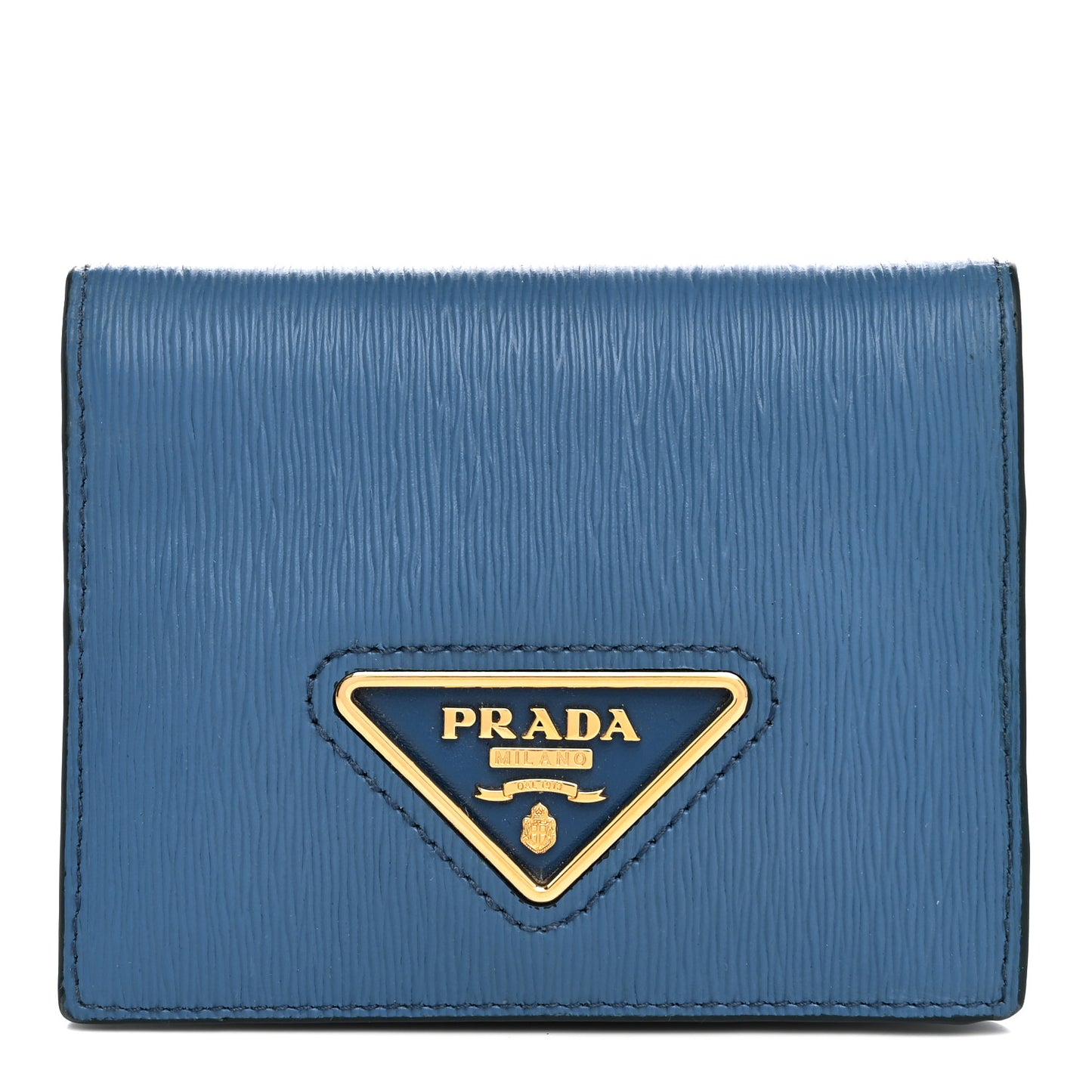 Vitello Move Triangle Bi-Fold Wallet Cobalto