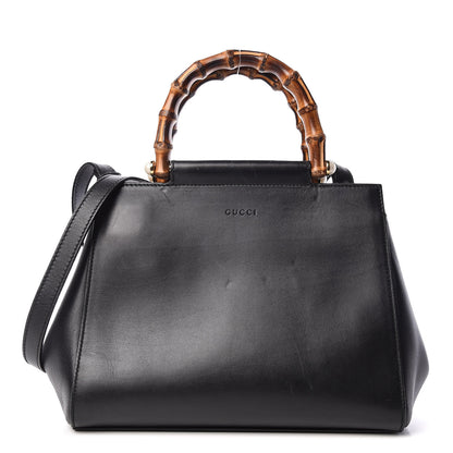 Gucci Nappa Bamboo Small Nymphaea Top Handle Bag Black 1 of 25