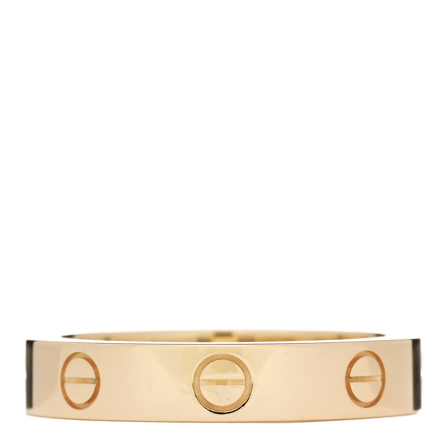 Cartier 18K Yellow Gold Diamond 4mm LOVE Wedding Band Ring 53 6.25 3 of 5