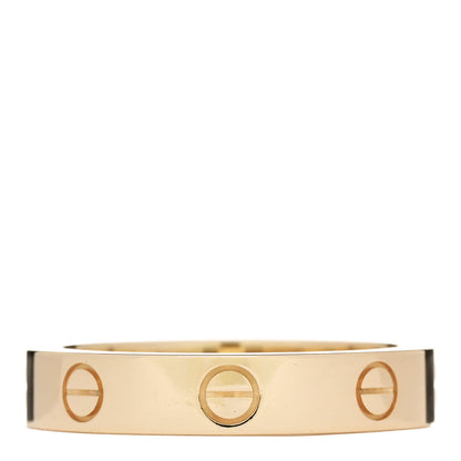 Cartier 18K Yellow Gold Diamond 4mm LOVE Wedding Band Ring 53 6.25 3 of 5