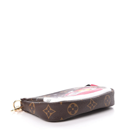 Louis Vuitton Monogram 2019 Christmas Animation Mini Courchevel Pochette Accessories Fuchsia 3 of 8