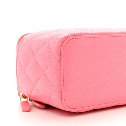Chanel Shiny Caviar Quilted Pick Me Up Vanity Case Pink 9 of 11