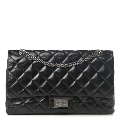 Chanel Distressed Patent Quilted 2.55 Reissue 227 Flap Black 1 of 14