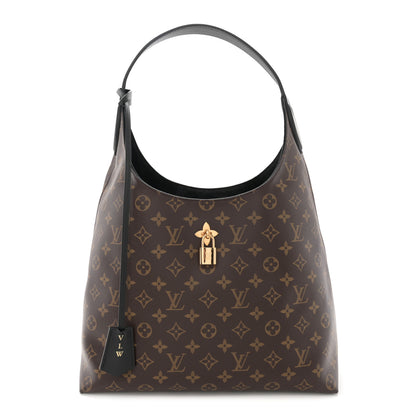 Louis Vuitton Monogram Flower Hobo Black 1 of 11