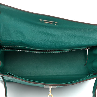 Hermes Chevre De Coromandel Kelly Retourne 28 Bleu Paon 5 of 20